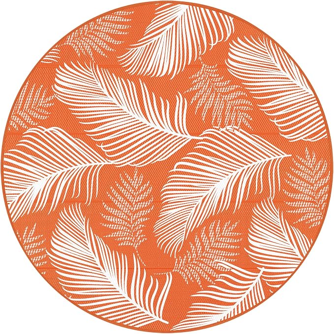 Pauwer Waterproof Outdoor Rug 8ft, Reversible Plastic Straw Patio Camping Rug - Image 9