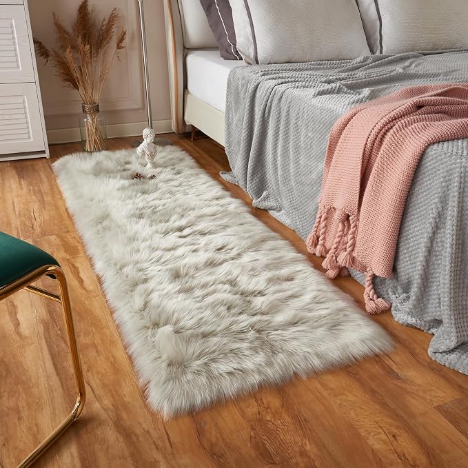 EasyJoy Ultra Soft Fluffy Rugs Faux Fur Rug Chair Cover Seat Pad Fuzzy Area Rug by EasyJoy