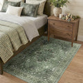 RELEANY Area Rugs 3'x5' Washable Non-Slip, Floral Vintage Distress Medallion by RELEANY