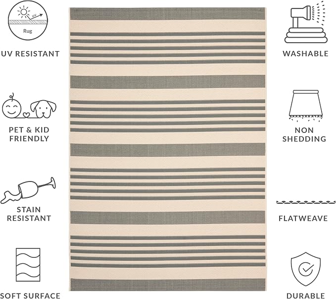 SAFAVIEH Washable Rug Outdoor Courtyard Collection - Image 8