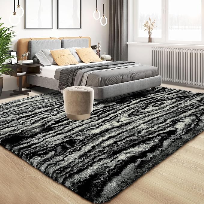 Tepook Fluffy Large Rugs for Living Room, 8x10 Area Rugs for Bedroom, Modern - Image 3