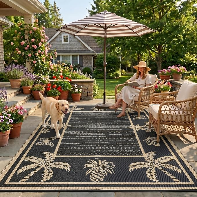 Garvee Outdoor Rug 5x8 Waterproof by Garvee