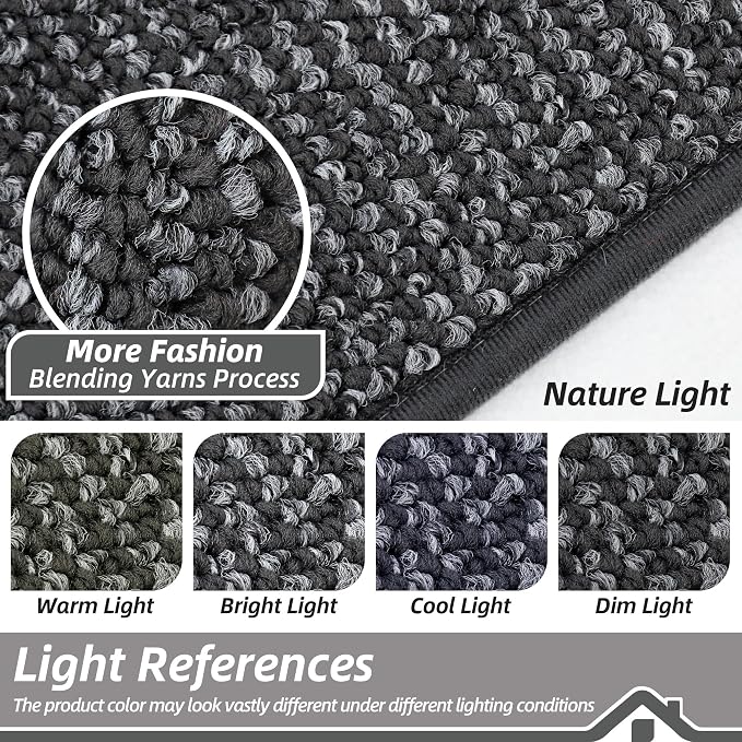 BEQHAUSE Dirt Trapper Door Mat 17" x 30", Non-Slip Doormats Washable Entryway - Image 5