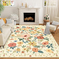 DUKINO 6x9 Area Rug, Floral Rugs by DUKINO