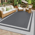 HappyTrends Outdoor Rug Reversible Portable Plastic Straw Camping Rugs by HappyTrends