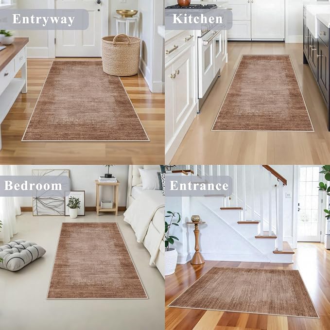 3x4 Washable Entryway Area Rug – Non-Slip Modern Abstract Small Area Rug - Image 5