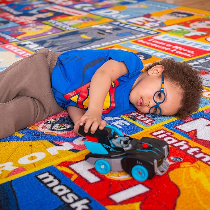 DC Super Friends Educational Kids Rug – ABC Alphabet, Emotions & Hero Traits - Image 2