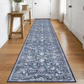 KILOCOCO Runner for Hallway 2.6x16 Runner Rug Printed Vintage Floral Washable by Kilococo