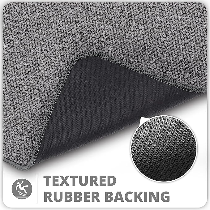Bosap Toilet Rugs U Shaped Bathroom Rug, Machine Washable Non Slip Quick Dry - Image 4