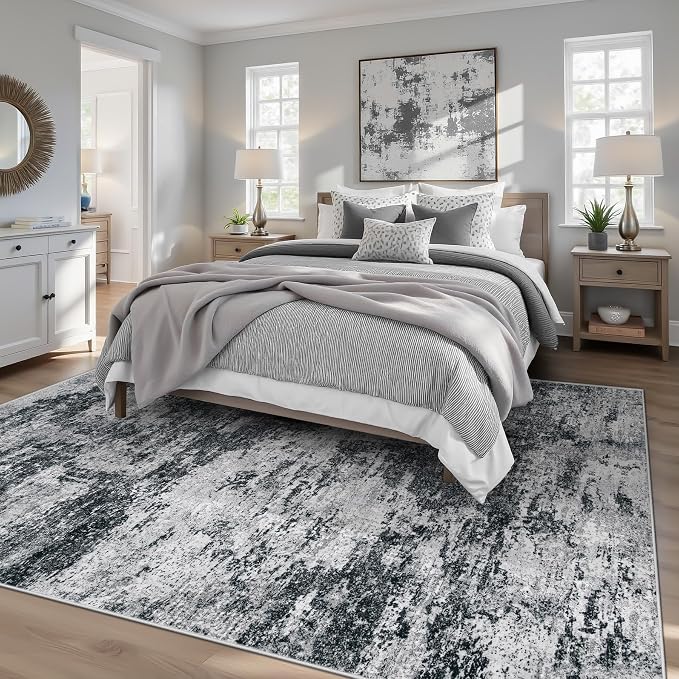 pmtsns Area Rugs 6x9 for Living Room: Washable Rug Modern Abstract Neutral Soft - Image 2