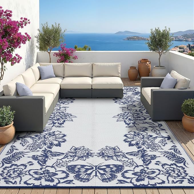 Garvee Outdoor Rugs 8’x10’ Waterproof Reversible Mats, Large Area Plastic Straw - Image 8