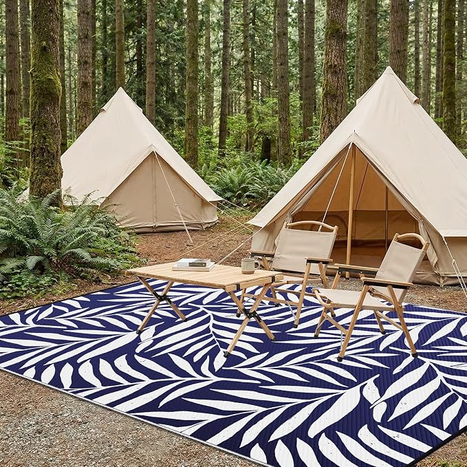 Smiry Outdoor Rug 9x12 ft, Waterproof Reversible Plastic Straw Rugs, Outdoor - Image 7