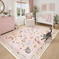 Soalmost Cat 6x9 Pink Area Rugs by Soalmost