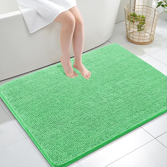 OLANLY Large Bathroom Rugs 40x32, Extra Soft Absorbent Chenille Bath Rugs by OLANLY