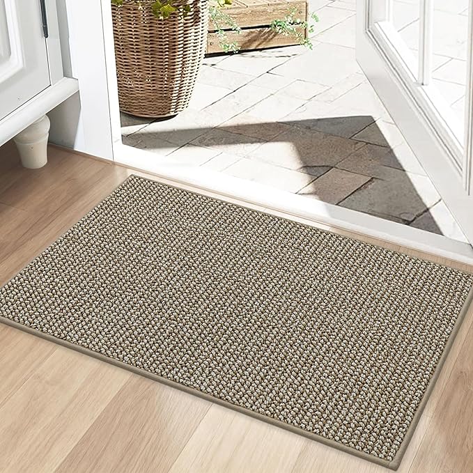BEQHAUSE Dirt Trapper Door Mat 20" x 32", Non-Slip Washable Doormats Entrance by BEQHAUSE