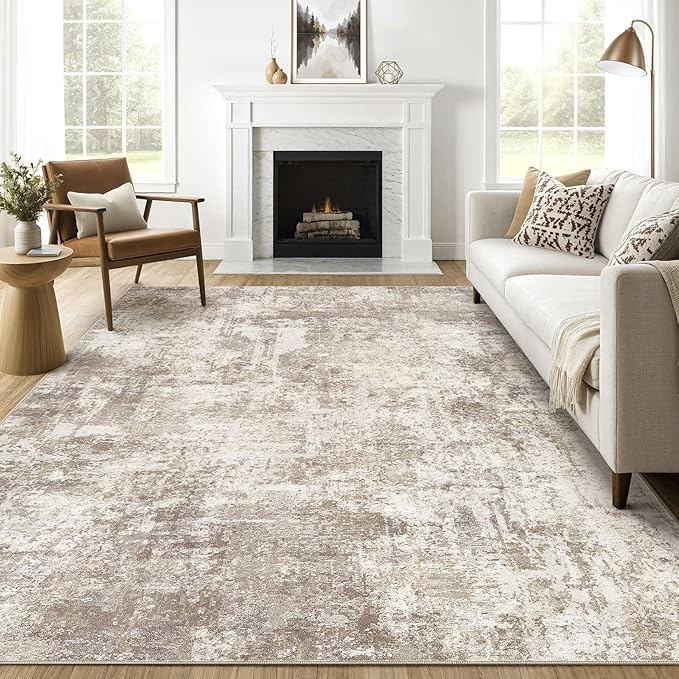 LOONGRUG 8x10 Area Rugs Living Room: Washable Large Abstract Soft Rug Stain by LOONGRUG
