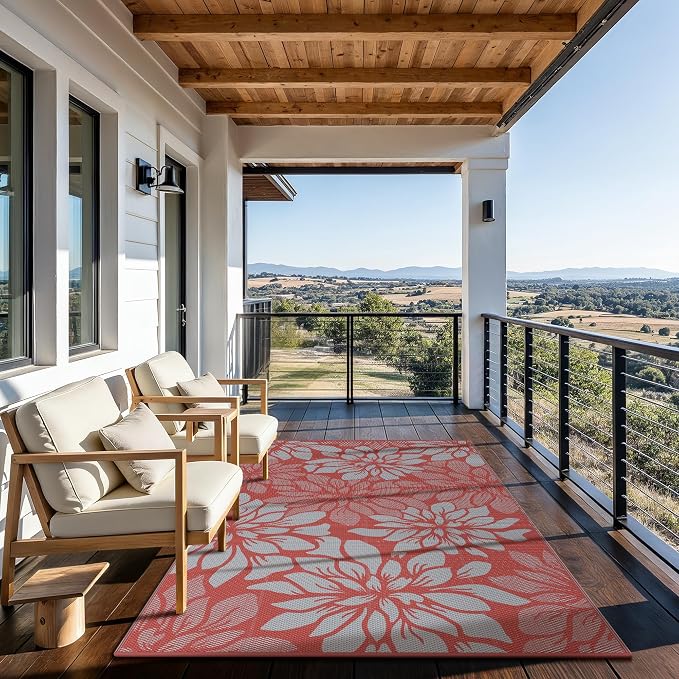 GENIMO Outdoor Rug Waterproof for Patio Decor, Large Area Rugs Mats for RV - Image 4