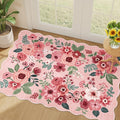 DUKINO 2x3 Entryway Rug, Floral Washable Indoor Door Mat by DUKINO