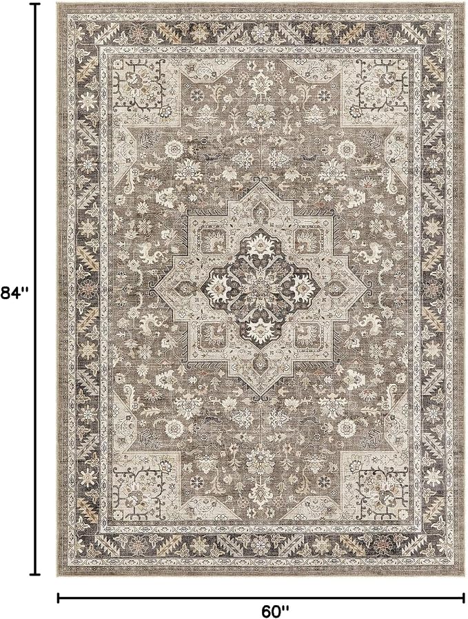 Vintage Living Room Area Rug 5x7 - Image 2