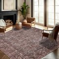 CHAMPLANT Washable Area Rug 9'x12' Retro Boho Design Non-Shedding Easy Care by CHAMPLANT