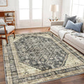 CHAMPLANT Area Rug 6'x9' Washable Vintage Traditional Floor Cover Thin Retro by CHAMPLANT