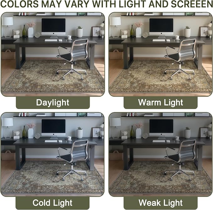 36"x48" Office Chair Mat for Hardwood Tile Floor, Under Desk Carpet Protector - Image 6