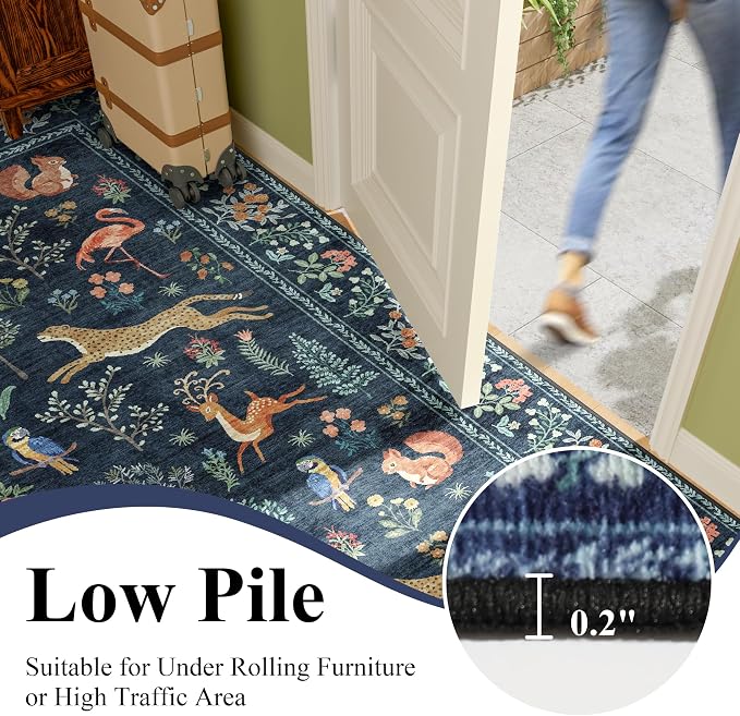 DUKINO 2.6x8 Rug for Hallway, Washable Kitchen Runner Rug - Image 9