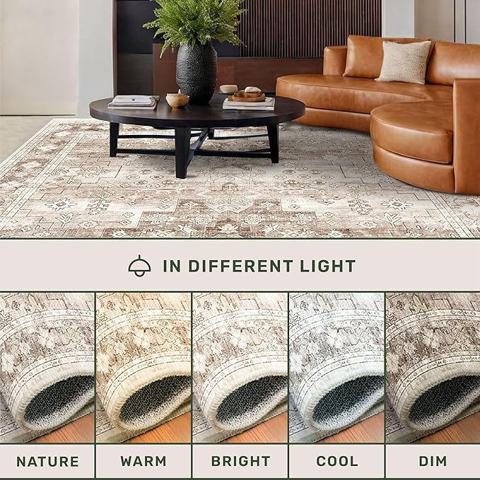 Washable Boho 6x8 Area Rug for Living Room - Image 6