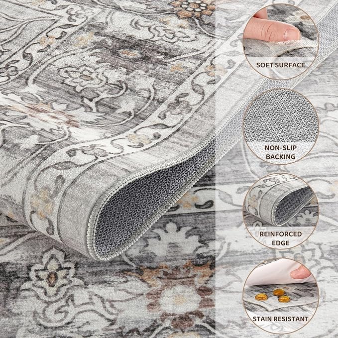 Washable 6x9 Area Rug for Living Room - Image 3