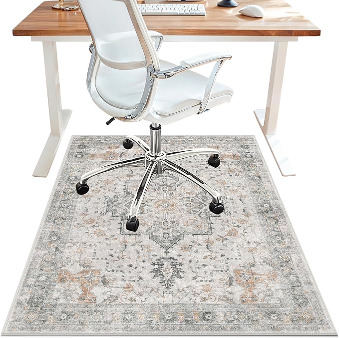 36"x60" Office Chair Mat for Hardwood Tile Floor, Under Desk Carpet Protector by BESBLEE