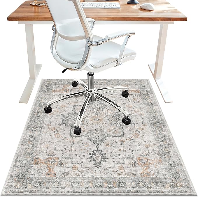 30"x48" Office Chair Mat for Hardwood Tile Floor, Under Desk Carpet Protector by BESBLEE