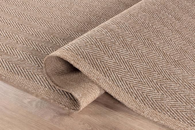 CAMILSON Easy Jute Round Rug 6ft Indoor Outdoor Natural Color Fiber Area Rugs - Image 3