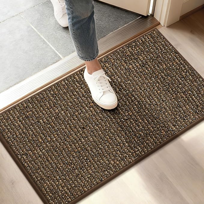 BEQHAUSE Dirt Trapper Door Mat 17" x 30", Non-Slip Doormats Washable Entryway by BEQHAUSE