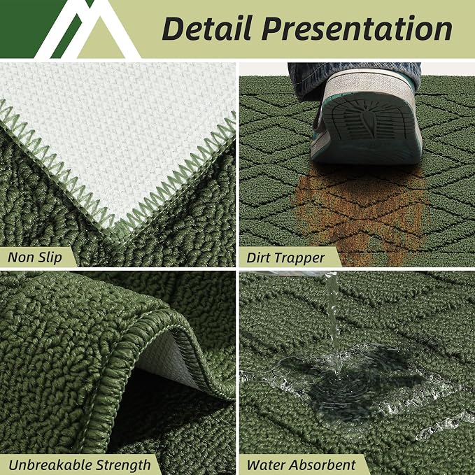 COSY HOMEER 48x20 Inch/30X20 Inch Kitchen Rug Mats Made of 100% Polypropylene 2 - Image 4