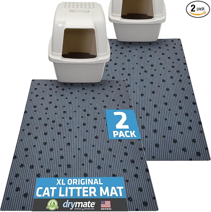 Drymate Cat Litter Box Mat, Litter Trapping Mat, Waterproof, Urine-Proof by Drymate