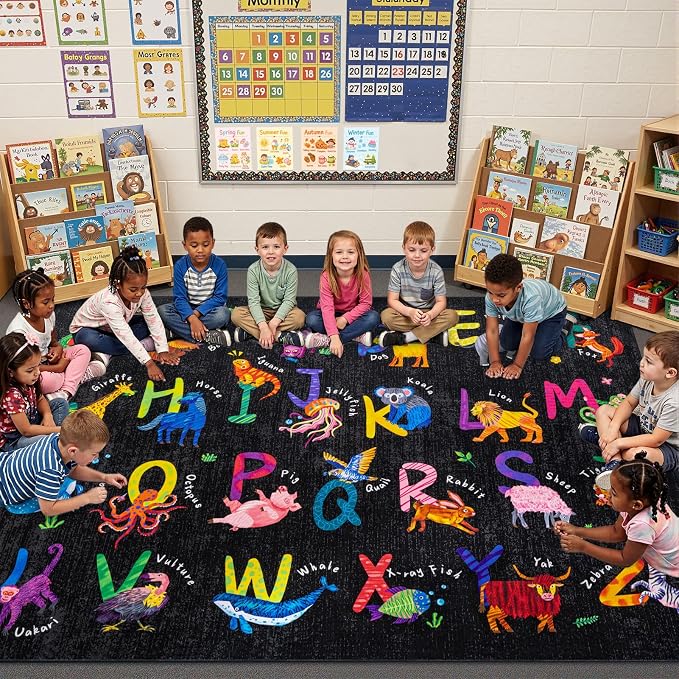 3x5 ABC Classroom Rug for Kids Playroom, Alphabet Rug by Unknown