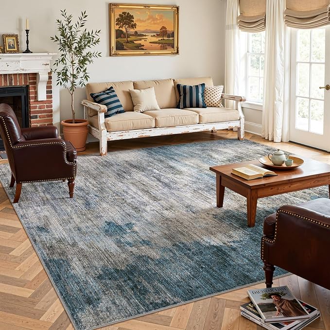 DMOYEST 9x12 Area Rug for Living Room, Washable & Non Slip Large Indoor Carpet - Image 4