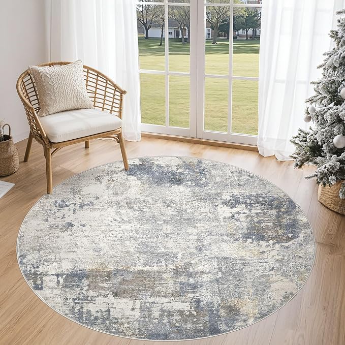 UERMEI 5ft Round Area Rug Living Room Rugs - Image 3