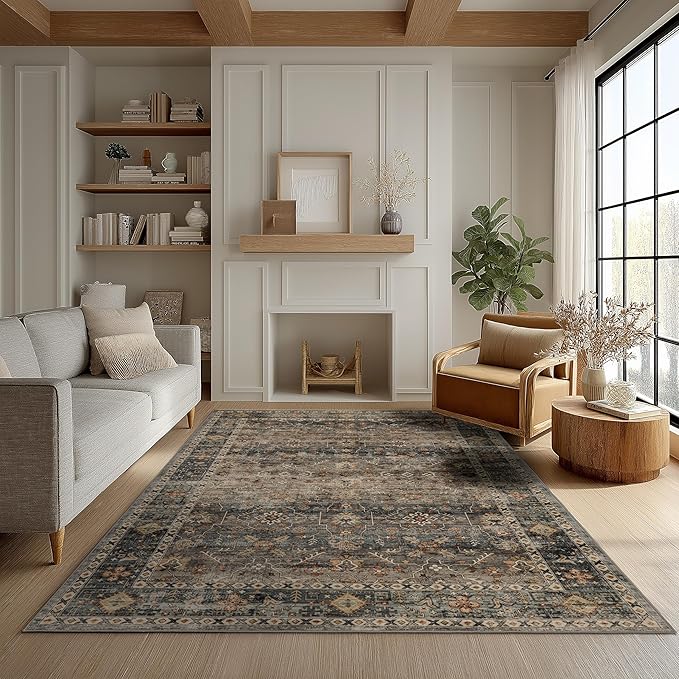 Ruaruarug Washable Area Rug 5x7 by Ruaruarug