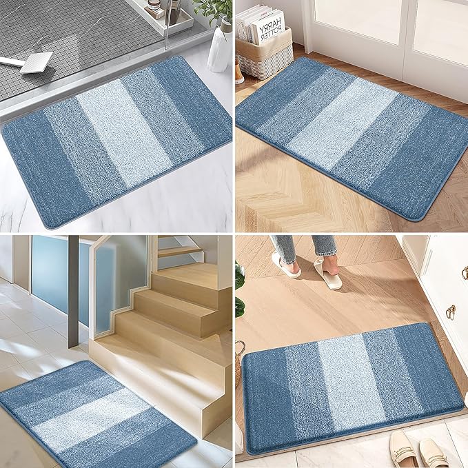 Kitinjoy Indoor Outdoor Door Mat, 34x21 Non-Slip Absorbent Dirt Trapper - Image 5