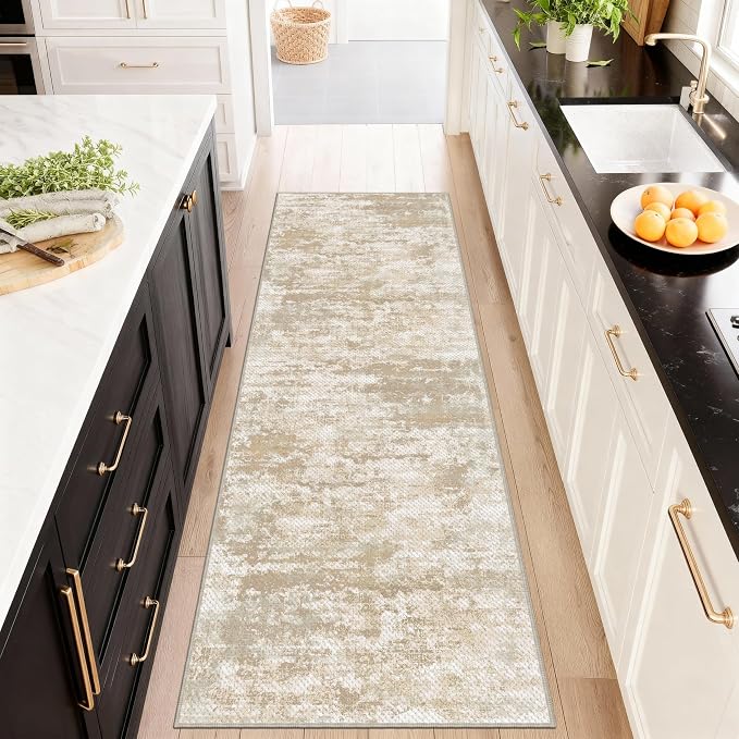 Abstract Washable Runner Rug 2x6, Hallway Rug Non-Slip, Woven Non-Shedding Thin - Image 8