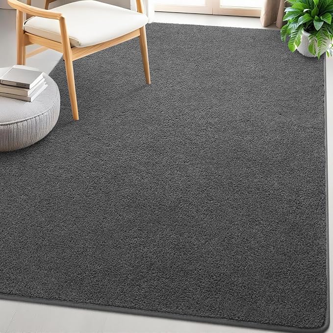 6x9 Feet Grey Area Rugs for Bedroom, Indoor Washable Memory Foam Rug for Living - Image 8