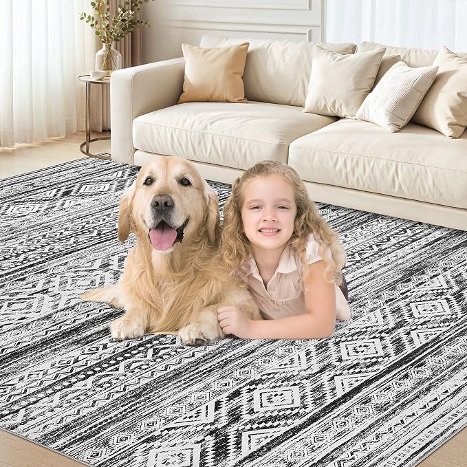 cotiled 7x9 Area Rugs Living Room Rug: Washable Boho Rugs - Image 8