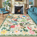 Area Rugs 9x12 Living Room: Floral Washable Rug Vintage Large Soft Boho by PLHXFRSoftAreaRugs