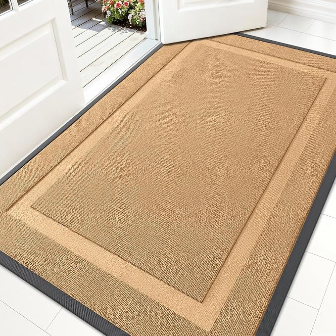 OLANLY Front Door Mat Indoor Outdoor Entrance, Waterproof All-Season, by OLANLY