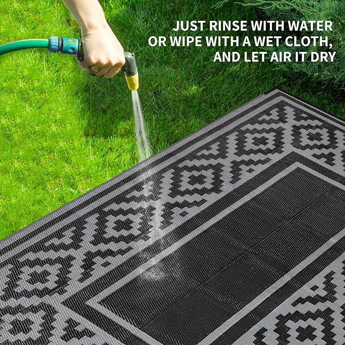 Outdoor Patio Plastic Straw Rug - Image 4