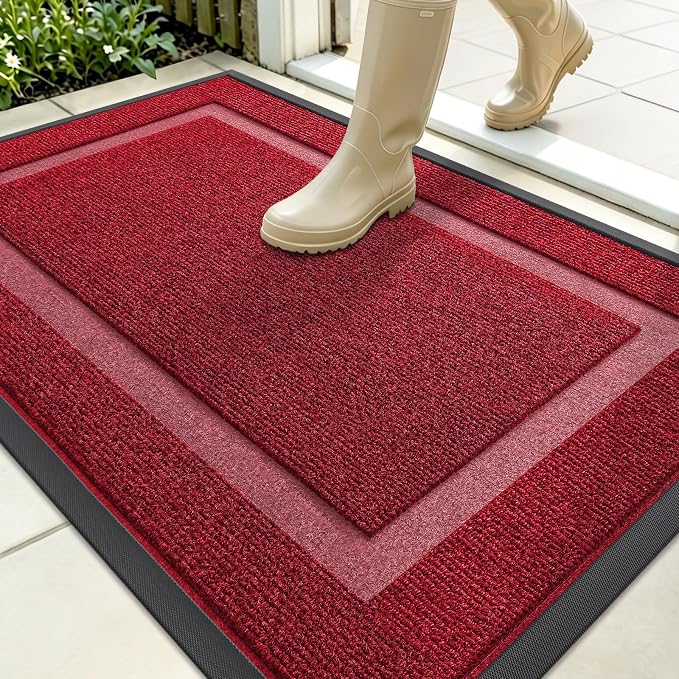 OLANLY Front Door Mat Indoor Outdoor Entrance, Waterproof All-Season, by OLANLY