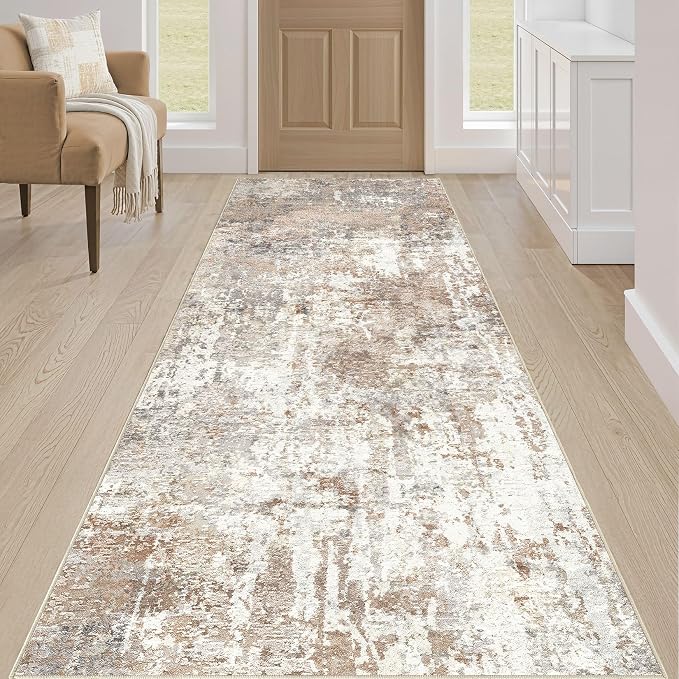 Runner Rug Kitchen Washable Rugs: 2x6 Non-Slip Abstract Soft Modern Stain - Image 4