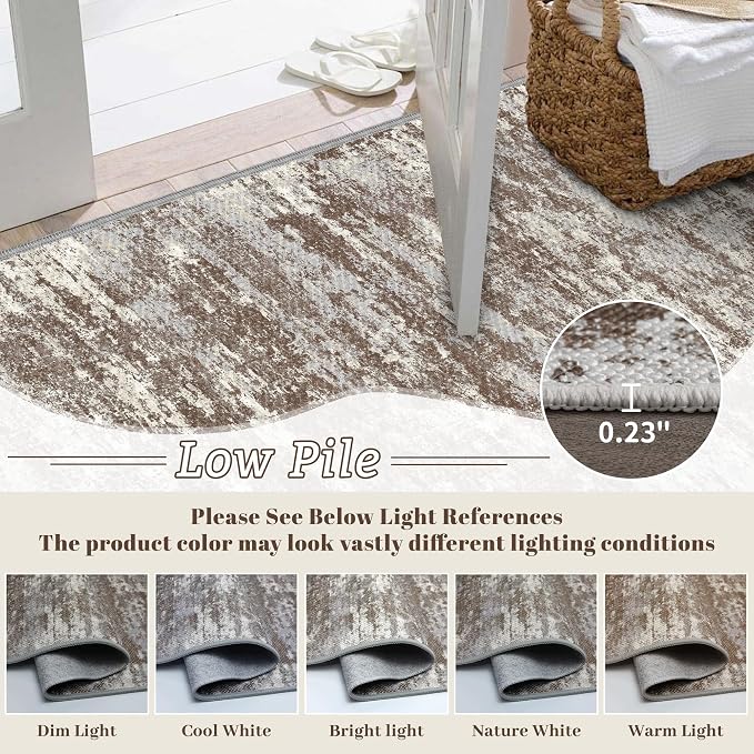 Runners for Hallways Ultra Non-Slip 2x10 Long Runner Rugs Washable Abstract - Image 6
