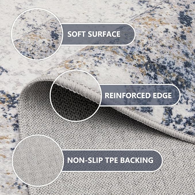 2.6'x8' Hallway Runner Washable Rug - Image 4